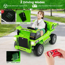 Load image into Gallery viewer, 12V Kids Ride On Car, Children Electric Construction Vehicle with Remote Control
