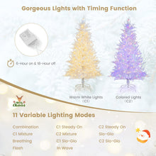Load image into Gallery viewer, 6FT Pre-lit Christmas Tree with 383 Snow Flocked Branch Tips
