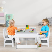 Load image into Gallery viewer, Kids Table Chair Set with Double Side Tabletop Table and Storage Box
