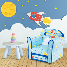 Load image into Gallery viewer, Kids Sofa Chair, Wooden Children Armchair with Cute Pattern and Non-slip Foot Pads
