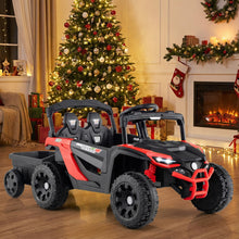 Load image into Gallery viewer, 12V Battery Powered Ride On Kids Tractor with Detachable Trailer
