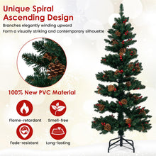 Load image into Gallery viewer, 150 CM Pre-Lit Artificial Christmas Tree Spiral Holiday Tree with 448 Branch Tips
