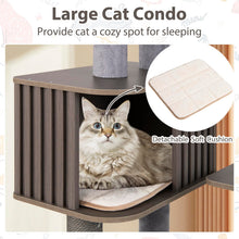 Load image into Gallery viewer, Multi-level Cat Tree for Indoor Cat with Cushion Top Perch
