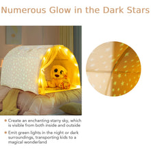 Load image into Gallery viewer, Kids Bed Tent with Glow in the Dark Stars
