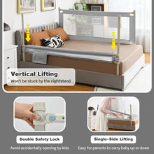 Load image into Gallery viewer, Height Adjustable Toddler Protection Guard with Storage Pocket and Double Safety Lock
