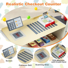 Load image into Gallery viewer, Kids Supermarket Playset with Cash Register for Children Ages 3+

