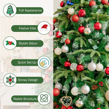 Load image into Gallery viewer, 7ft Hinged Life-Like Christmas Tree with 450 LED Lights Pre-Lit Artificial Xmas Tree
