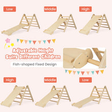 Load image into Gallery viewer, 4-in-1 Kids Climbing Set, Wooden Toddler Climber with Slide/Climbing Ramp
