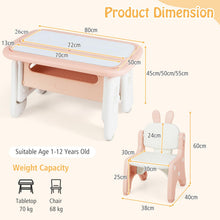 Load image into Gallery viewer, Kids Table and Chair Set, Children Activity Table with Chair
