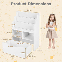 Load image into Gallery viewer, 5-Tier Kids Bookshelf, Wooden Children Bookcase
