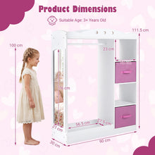Load image into Gallery viewer, Closet Armoire Dresser Organizer with Full-Length Mirror
