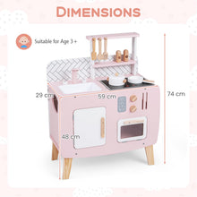 Load image into Gallery viewer, Wooden Kitchen Playset with Stoves and Cookware Accessories
