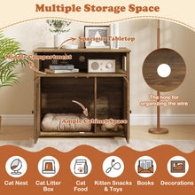 Load image into Gallery viewer, Cat Litter Box Enclosure Indoor Hidden Privacy Kitty Washroom
