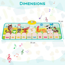 Load image into Gallery viewer, Kids Musical Animal Farm Mat with 10 Piano Keys and 10 Built-in Songs
