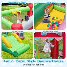Load image into Gallery viewer, 4-in-1 Farm Themed Inflatable Bounce House with 480W Blower

