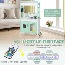 Load image into Gallery viewer, 2 in 1 Kids Play Kitchen, Lighted Toy Kitchen and Grocery Store with Remote Control, Adjustable Brightness
