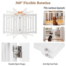 Load image into Gallery viewer, Foldable Pet Gate, Freestanding Wooden Puppy Barrier
