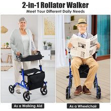Load image into Gallery viewer, Rollator Walkers 4 Wheels Folding Medical Walking Aid with Seats
