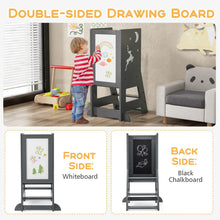 Load image into Gallery viewer, Kids Step Stool, Wooden Kitchen Toddler Helper Stand with Adjustable Height
