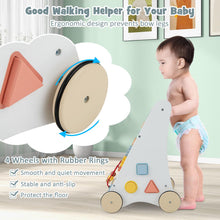 Load image into Gallery viewer, Wooden Baby Walker, 7-in-1 Toddler First Step Activity Interactive Push Along Toy

