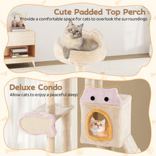 Load image into Gallery viewer, Cat Tree, 125cm Tall Modern Cats Tower with Plush Perch, Condo, Platforms
