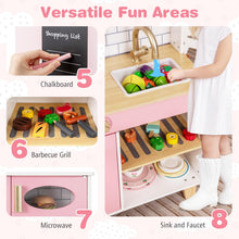 Load image into Gallery viewer, Kids Play Kitchen, Children Toy Kitchen with Realistic Lights
