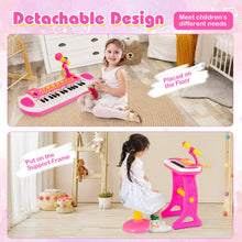Load image into Gallery viewer, 31 Keys Kids Piano and Stool with Adjustable Microphone
