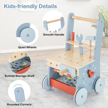Load image into Gallery viewer, 2-in-1 Toddler First Step Activity Interactive Push Along Toy with Smooth Handle
