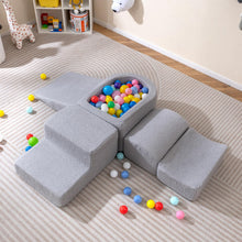 Load image into Gallery viewer, 5-Piece Climb and Crawl Playset with Ball Pit for Kids (Ocean Balls Not Included)
