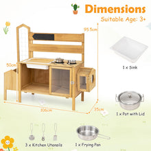 Load image into Gallery viewer, Wooden Chef Pretend Kitchen Playset with Detachable Bird Cage
