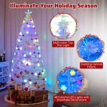 Load image into Gallery viewer, 4/5/6/7 Feet Artificial Fiber Optic White Pre-lit Christmas Tree with Light
