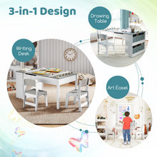 Load image into Gallery viewer, Kids Wooden Toddler Craft Easel Desk with 2-Tier Open Shelf
