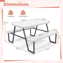 Load image into Gallery viewer, Kids Picnic Table, Children Outdoor Camping Table with Benches &amp; Umbrella Hole
