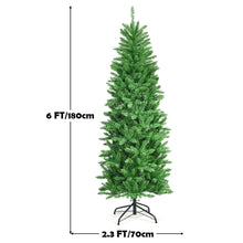 Load image into Gallery viewer, Pre-lit Artificial Pencil Christmas Tree with Warm White UL-listed Lights
