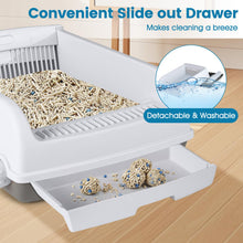 Load image into Gallery viewer, Semi-auto Splash-proof Cat Toilet with Drawer-type Potty Tray
