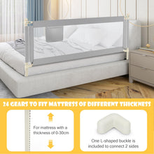 Load image into Gallery viewer, 196cm Height Adjustable Bed Rail with Double Safety Lock for Toddlers
