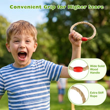Load image into Gallery viewer, Ring Toss Game for Kids &amp; Adults, Wooden Quoits Games Set
