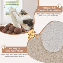 Load image into Gallery viewer, 67cm Cat Tree, Boba Cute Cats Condo with Scratching Post, Dangling Ball and Soft Cushion
