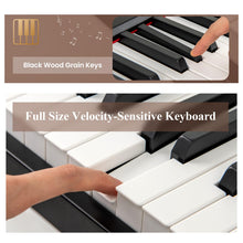 Load image into Gallery viewer, 88 Keys Velocity-Sensitive Piano Keyboard with Music Stand and Carry Bag
