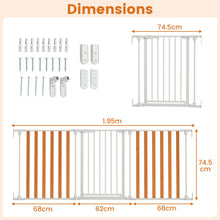Load image into Gallery viewer, Freestanding Dog Stair Gates Pet Safety Fence for Doorway Hallway Stairway
