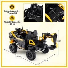Load image into Gallery viewer, 2 Seater Kids Electric Truck Construction Vehicle with Remote Control
