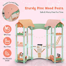 Load image into Gallery viewer, Kids Dollhouse, 3-Storey Wooden Dolls House with 7 Simulated Rooms &amp; 33pcs Furniture Accessories
