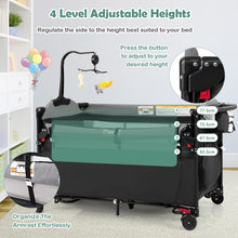 Load image into Gallery viewer, 5-in-1 Baby Bassinet Bedside Sleeper with Diaper Changer and Hanging Toys
