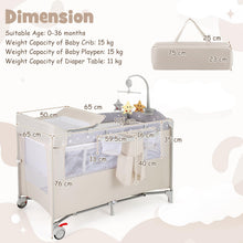 Load image into Gallery viewer, 5-In-1 Baby Bassinet Crib Bedside Sleeper Nursery Center
