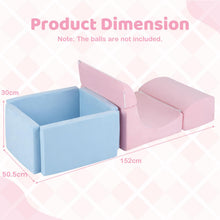 Load image into Gallery viewer, Soft Play Climbing Blocks, Baby Climb and Crawl Foam Play Set with Ball Pit and Suede Covers
