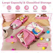 Load image into Gallery viewer, 2 Pieces Kid Luggage Set with 4 Spinner Wheels and Telescopic Handle
