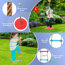 Load image into Gallery viewer, 4 in 1 Metal A-Frame Kids Swing Set with Belt Swing
