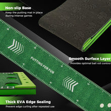Load image into Gallery viewer, 11 FT Putting Green Mat with 2 Adjustable Putters 6 Balls and 12 Hole Covers for Party
