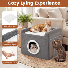 Load image into Gallery viewer, Cat House for Indoor Cats, Foldable Cat Condo
