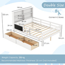 Load image into Gallery viewer, Wooden Kids Floor Bed with Guardrails
